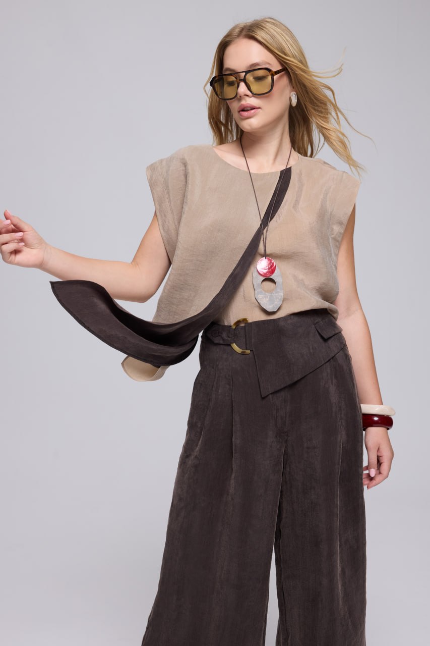 Olive Green Barrel Linen Trousers - Image 5